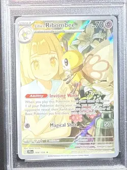 POKEMON JOURNEY TOGETHER ILLUSTRATION RARE LILLIE'S RIBOMBEE PSA GEM MINT 10 - Image 2