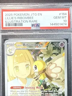 POKEMON JOURNEY TOGETHER ILLUSTRATION RARE LILLIE'S RIBOMBEE PSA GEM MINT 10 - Image 4