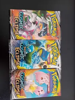 Pokemon Sun & Moon: Cosmic Eclipse Lot of 3 Sealed Booster Packs - Image 1