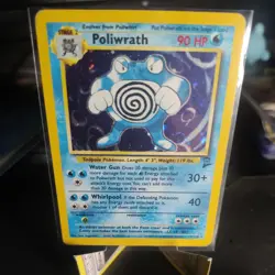 Poliwrath Base Set 2 #015/130 Pokemon Holo Swirl HP - Image 1