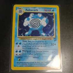 Poliwrath Base Set 2 #015/130 Pokemon Holo Swirl HP - Image 3