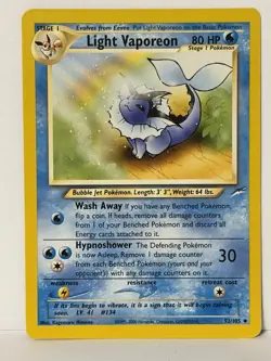 Pokemon Light Vaporeon Neo Destiny 52/105 Regular Unlimited - Image 2