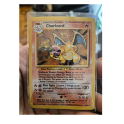 Pokemon Charizard 4/102 Base Set Holo Rare Stage 2 120HP Fire Spin 1999 - Image 1