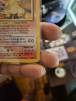 Pokemon Charizard 4/102 Base Set Holo Rare Stage 2 120HP Fire Spin 1999 - Image 3