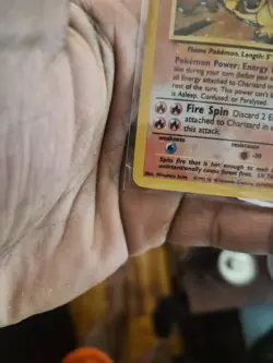 Pokemon Charizard 4/102 Base Set Holo Rare Stage 2 120HP Fire Spin 1999 - Image 4
