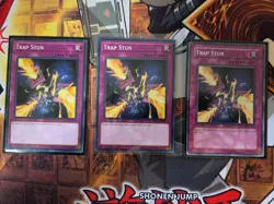 YUGIOH 3X TRAP STUN COMMON 1ST ED NM (SDPL,RGBT) - Image 1