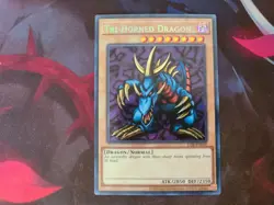 Yugioh Tri-Horned Dragon LOB-EN000 Secret Rare 25th Anniversary NM - Image 1