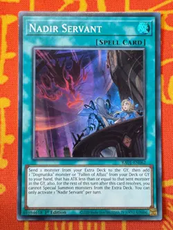 YUGIOH NADIR SERVANT SUPER RARE 1ST EDITION NM RA01-EN062 - Image 1