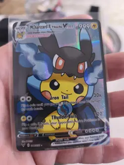 Pokemon CCG Glurak Pikachu Poncho Custom CCG Karte In Top Zustand Custom Card - Image 1
