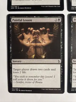 4x Mtg Amonkhet Painful Lesson NM Magic Karte Magic The Gathering - Image 2