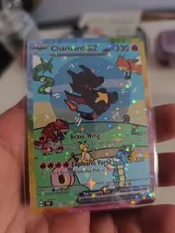 Pokemon CCG Bubble Shiny Glurak Custom CCG Karte In Top Zustand Custom Card - Image 1