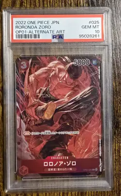 PSA 10 Roronoa Zoro OP01-025 Parallel Alt Art One Piece Card Game Japanese - Image 1