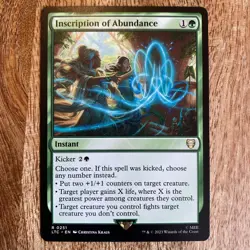 Inscription of Abundance ~ Commander: The Lord of the Rings [ NM ] [ Magic MTG ] - Image 1