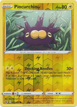 Pincurchin 77/202 Reverse Holo | Sword & Shield | Pokemon Card - Image 1