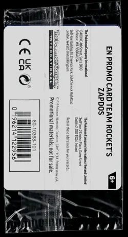 Team Rocket's Zapdos 070/182 Destined Rivals Rare Pokemon EB Games Promo - Image 2