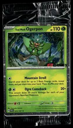 Teal Mask Ogerpon 024/167 Twilight Masquerade Rare Pokemon EB Games Promo - Image 1