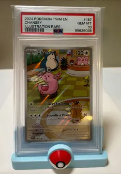 2024 POKEMON TWILIGHT MASQUERADE #187 CHANSEY PSA 10 - Image 1