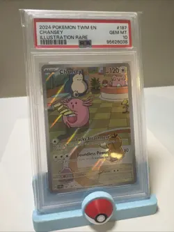 2024 POKEMON TWILIGHT MASQUERADE #187 CHANSEY PSA 10 - Image 2