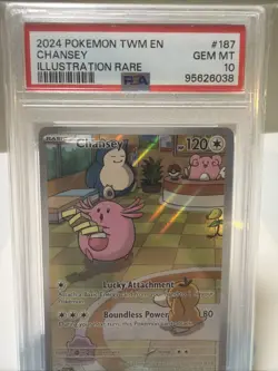 2024 POKEMON TWILIGHT MASQUERADE #187 CHANSEY PSA 10 - Image 4
