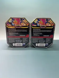 Mega Charizard X & Y Ex Tins Set of 2 Factory Sealed Pokemon TCG - Image 2