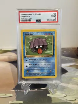 Pokemon Card 1st Edition Shellder - Fossil Set No. 54/62 - PSA 9 MINT - Image 1