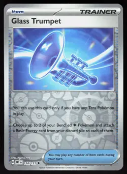 Glass Trumpet 110/131 Uncommon Prismatic Evolutions Pokemon Reverse Holo NM - Image 1
