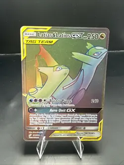 Pokemon Latias & Latios GX Team Up 190/181 Secret Rare SM Rainbow Holo Card - Image 1