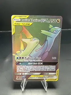 Pokemon Latias & Latios GX Team Up 190/181 Secret Rare SM Rainbow Holo Card - Image 2