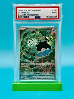 PSA 9 - 2025 Pokemon DRI Clamperl IR #195 - Image 1