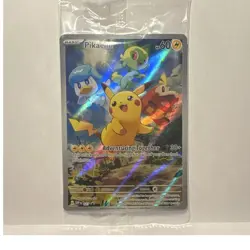 Pokemon TCG Pikachu 027/SV-P SV Promo Holo Sealed Wrapper English - Image 1
