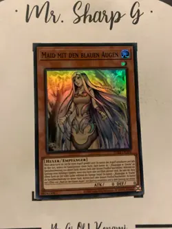 MAID MIT DEN BLAUEN AUGEN - SDBE-DE006 DEUTSCH Yu-Gi-Oh! CARD SUPER RARE HOLO - Image 3