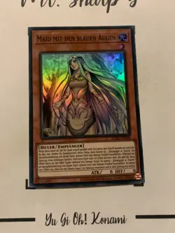 MAID MIT DEN BLAUEN AUGEN - SDBE-DE006 DEUTSCH Yu-Gi-Oh! CARD SUPER RARE HOLO - Image 4