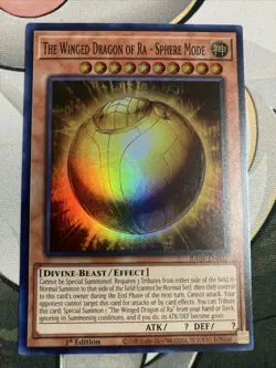 Yugioh! The Winged Dragon of Ra-Sphere Mode x 3 -1st Ed Super Rare-RA01-EN007-NM - Image 1