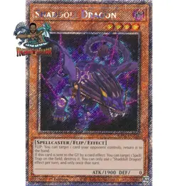 Yugioh! 1x Shaddoll Dragon RA04-EN228 Platinum Secret Rare 1st Ed NM - Image 1