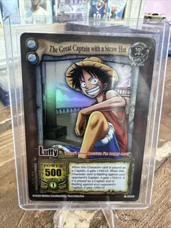 One Piece TCG 2005 Luffy CH047 The Great Captain With The Straw Hat Holo - Image 1