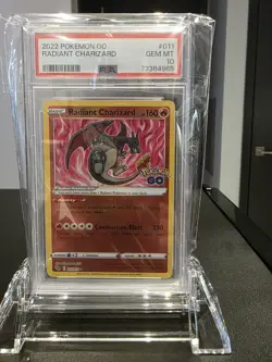 2022 Pokemon TCG Radiant Charizard Pokemon GO 011/078 Holo Rare PSA GEM MINT 10 - Image 1