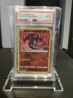 2022 Pokemon TCG Radiant Charizard Pokemon GO 011/078 Holo Rare PSA GEM MINT 10 - Image 3
