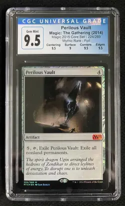 Mtg Perilous Vault (CGC) 9.5 M15 Mythic Rare Foil [2014] - Image 1