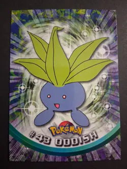 NM Oddish #43 Pokemon 1999 Topps TV Animation Edition Series 1 Blue Logo - Image 1