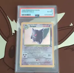 Vintage 1999 Pokemon Fossil Gengar Holo Rare 5/62 Unlimited PSA 6 - Image 1