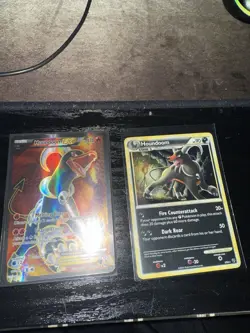 Pokemon Houndoom EX Full Art #153 XY Breakthrough & Houndoom Undaunted #5 Both - Image 1
