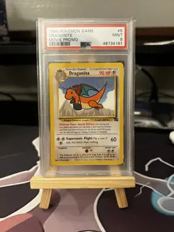 1999 POKEMON GAME MOVIE MOVIE PROMO #5 DRAGONITE PSA 9 - Image 1