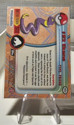 Pokemon Topps TV Animation Edition Ekans #23 NM - Image 2