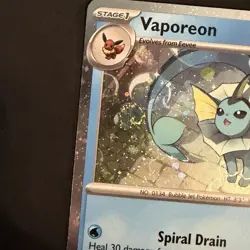 *DOUBLE SWIRL* Vaporeon Cosmos Holo 168 Scarlet & Violet Promo EN NM Pokemon - Image 1