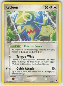 Kecleon 37/92 Uncommon Legend Maker Pokemon Moderately Played - Image 1