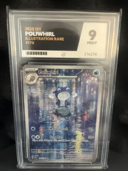 Pokemon TCG Poliwhirl Scarlet Violet-151 176/165 Holo Illustration Rare Ace 9 - Image 1