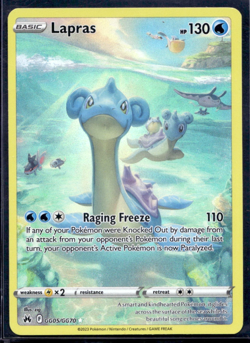 Lapras GG05/GG70 - SWSH Crown Zenith - Galarian Gallery Holo - Pokemon TCG NM - Image 1