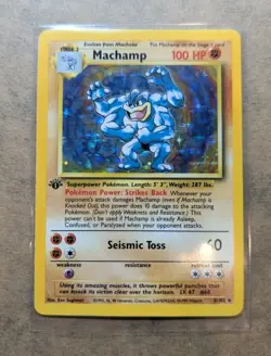 Pokemon TCG Machamp Base Set 8/102 Holo Unlimited Holo Rare - Image 1