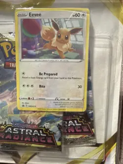 Pokemon TCG Sword & Shield Astral Radiance 3 Pack Blister Packs w/Eevee coin - Image 3