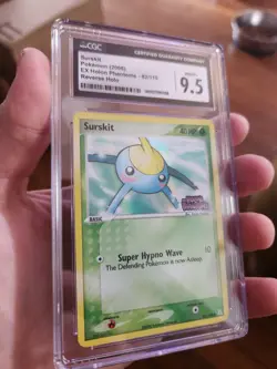 CGC 9.5 MINT + Pokemon Surskit STAMPED Reverse Holo EX Holon Phantoms 82/110 - Image 1